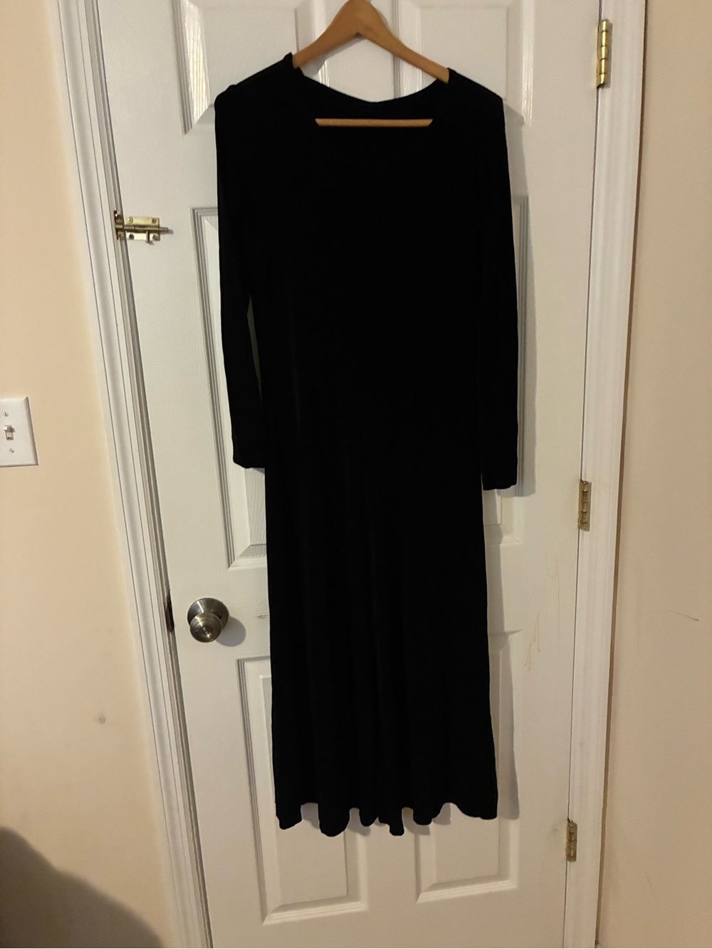 Flax Black Long Sleeve Maxi Dress
